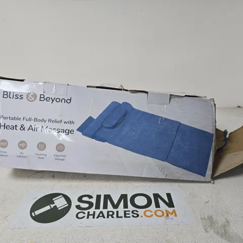 BLISS & BEYOND PORTABLE FULL-BODY HEAT & AIR MASSAGE – BOXED