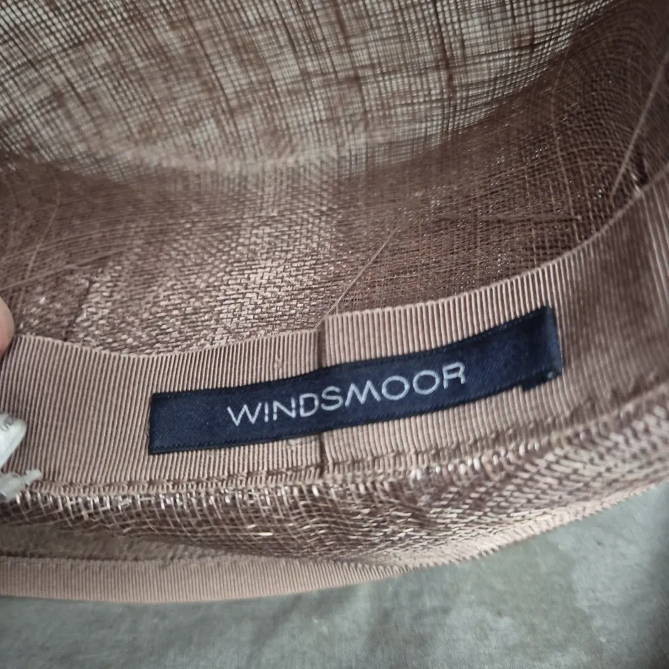 Windsmoor brown hat for women with decorative rosette