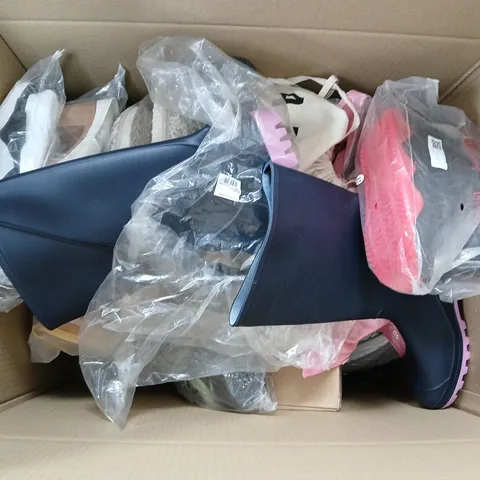BOX OF ASSORTED UNBRANDED SHOES IN DIFFERENT STYLES AND COLOUR