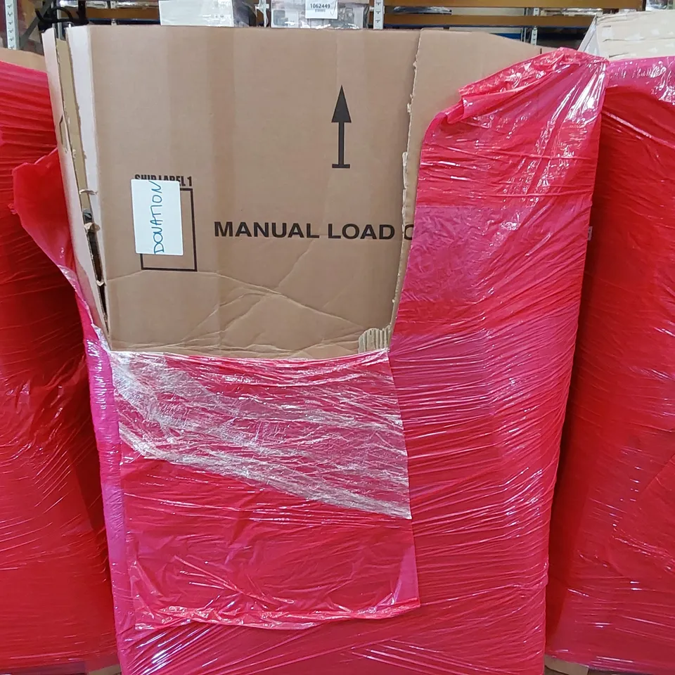 PALLET OF ASSORTED HOMEWARE AND CONSUMER PRODUCTS TO INCLUDE; ELECTRIC GRIDDLE, KID'S KICK SCOOTER, POP UP TENT, CARPET PROTECTOR ECT.