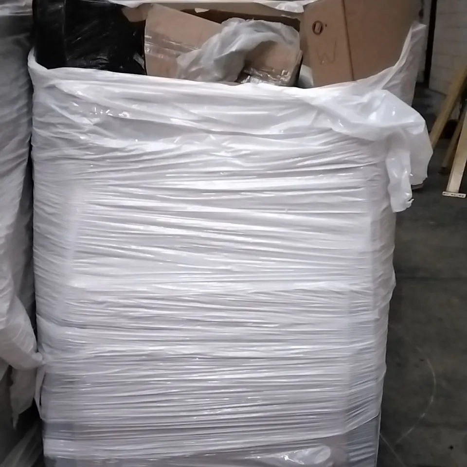 PALLET OF ASSORTED ITEMS INCLUDING PET BED, BOWL LAMP SHADE, TOILET SEAT, PIZZA STONE AND TENNIS SET