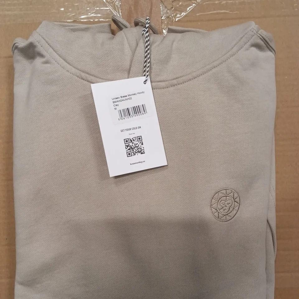 BOX OF BRAND NEW BRASS MONKEY HOODIES - CLAY SIZE MEDIUM APPROXIMATELY 9