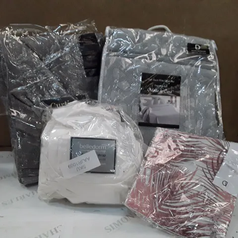 BOX TO CONTAIN AN ASSORTMENT OF BEDDING, CURTAINS AND TOWELS ECT