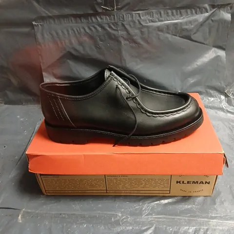 KLEMAN BLACK LEATHER LACE-UP SHOES – MADE IN FRANCE SIZE EU 44