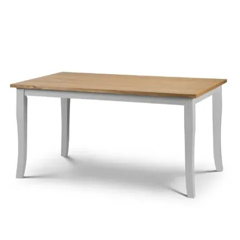 BOXED CONKLIN SOLID OAK DINING TABLE - OAK/ELEPHANT GREY (1 BOX)