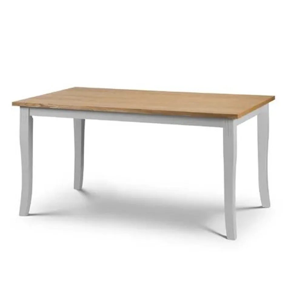 BOXED CONKLIN SOLID OAK DINING TABLE - OAK/ELEPHANT GREY (1 BOX)