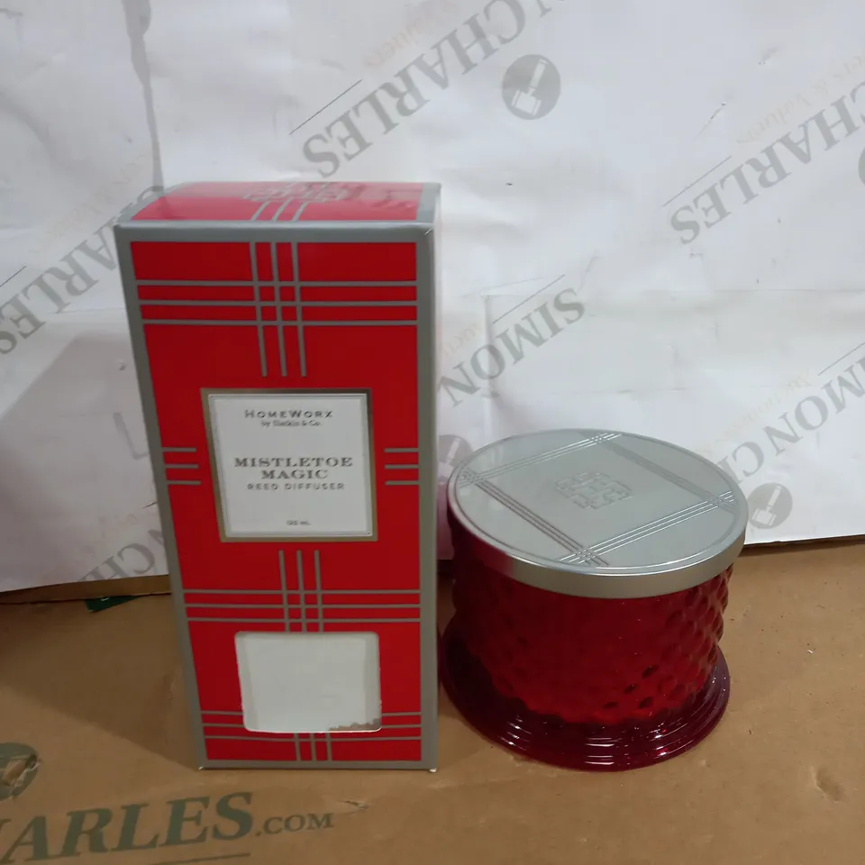 HOMEWORX BY HARRY SLATKIN & CO. 3 WICK CANDLE & REED DIFFUSER SET