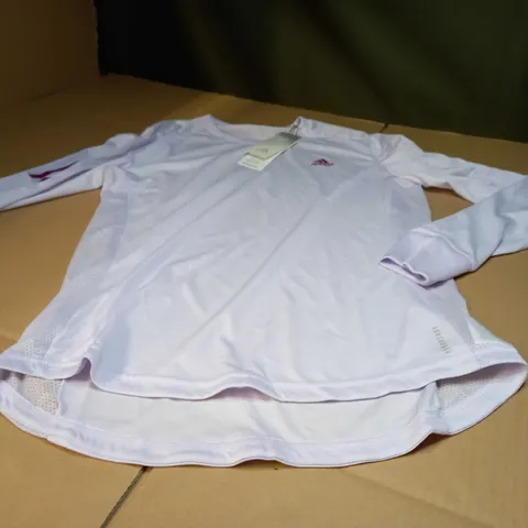 ADIDAS LILAC FITNESS LONG SLEEVE TEE - MEDIUM