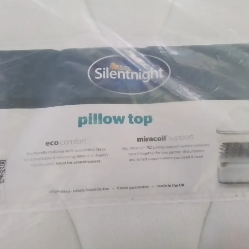 QUALITY BAGGED SILENTNIGHT PILLOW TOP 782 SPRING SUPPORT DOUBLE MATTRESS 