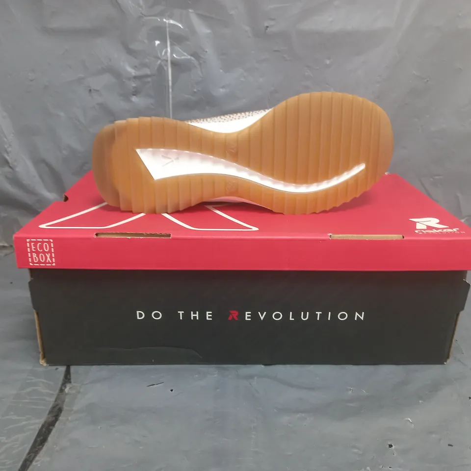 RIEKER SPARKLY TRAINERS ROSE GOLD SIZE 4