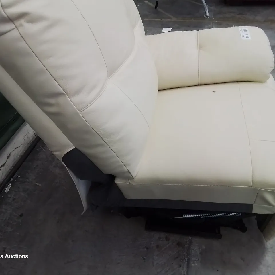 DESIGNER MILAN RHF SMALL END RECLINER UNIT BEIGE PLAIN STITCH