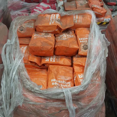 PALLET CONTAINING A LARGE QUANTITY OF CHARCOAL BRIQUETTE BAGS 