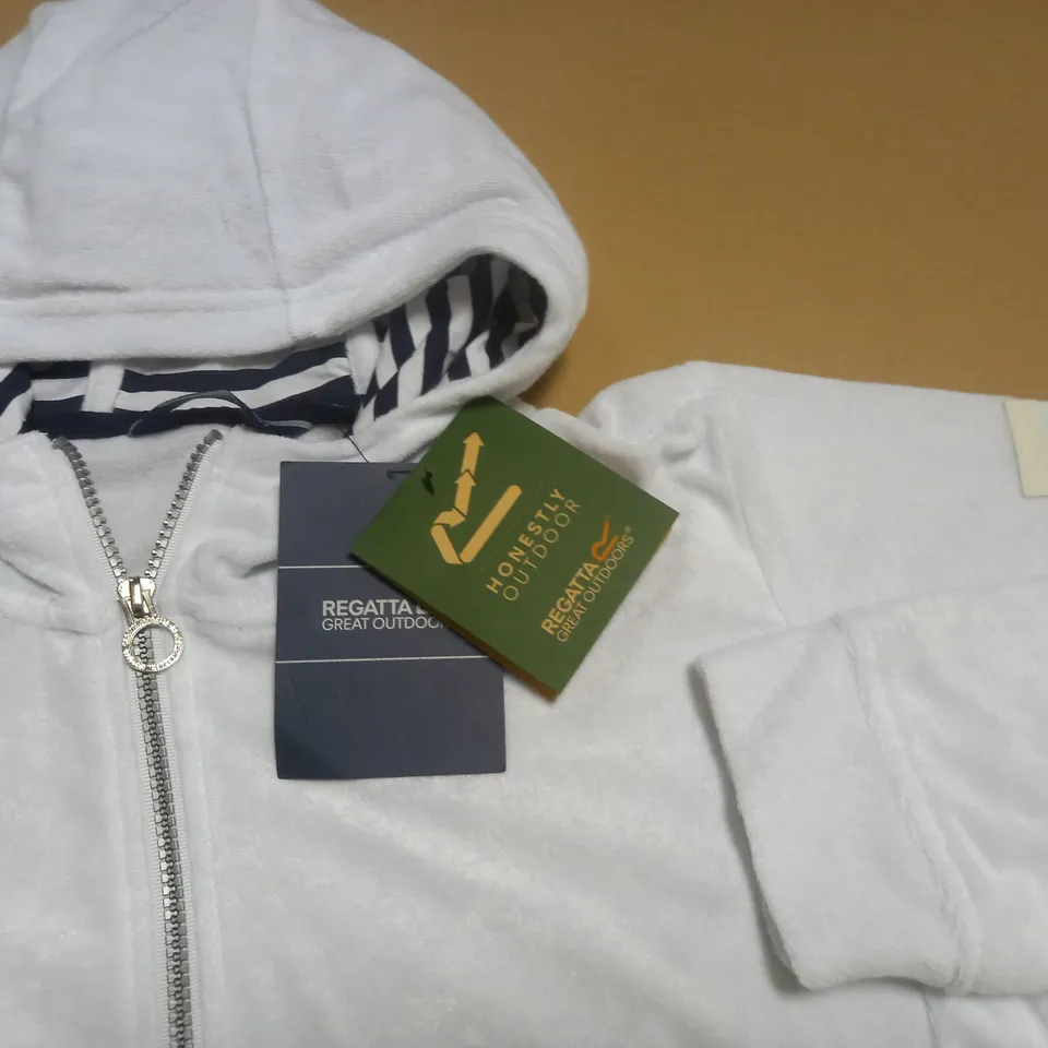 REGATTA BAYARAMA LADIES HOODIE IN WHITE - SIZE 16