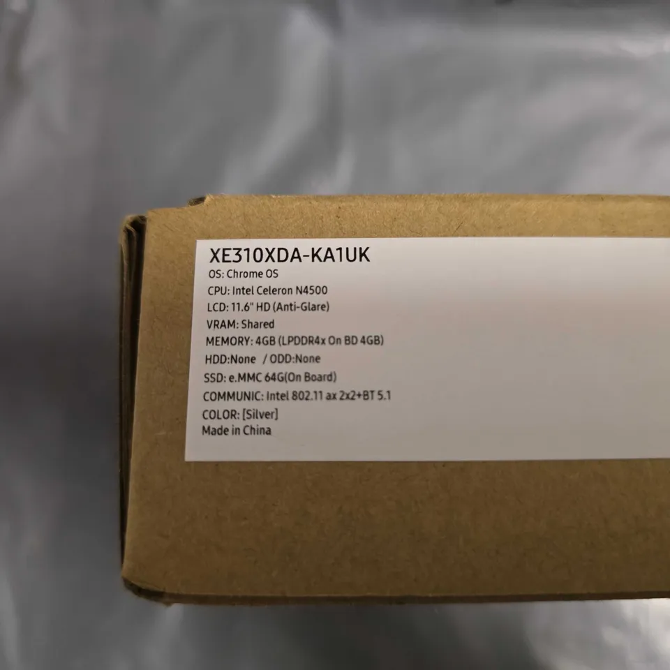 BOXED SAMSUNG GALAXY CHROMEBOOK INTEL CELERON LAPTOP IN SILVER - XE310XDA-KA1UK