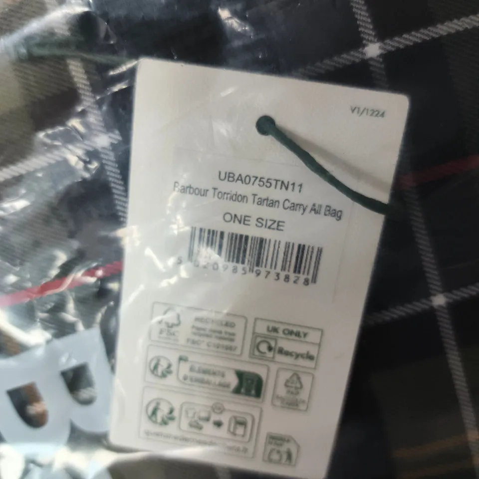 BARBOUR TORRIDON TARTAN CARRY ALL BAG – ONE SIZE