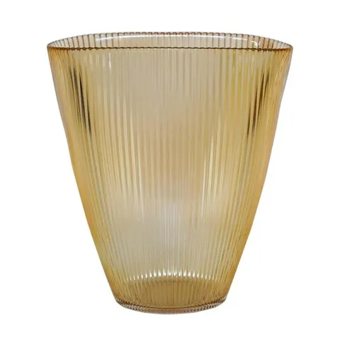 BOXED DEL MAR RECYCLED GLASS RIBBED TABLE VASE (1 BOX)