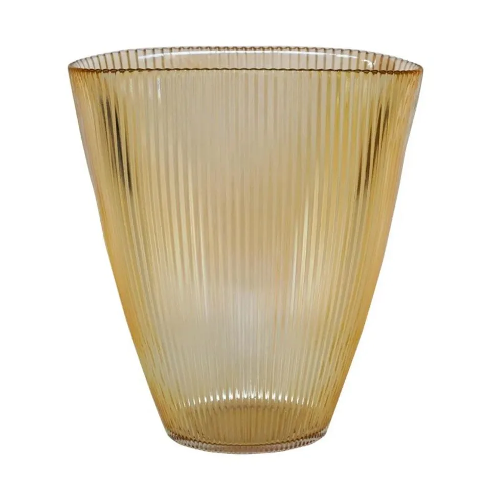 BOXED DEL MAR RECYCLED GLASS RIBBED TABLE VASE (1 BOX)