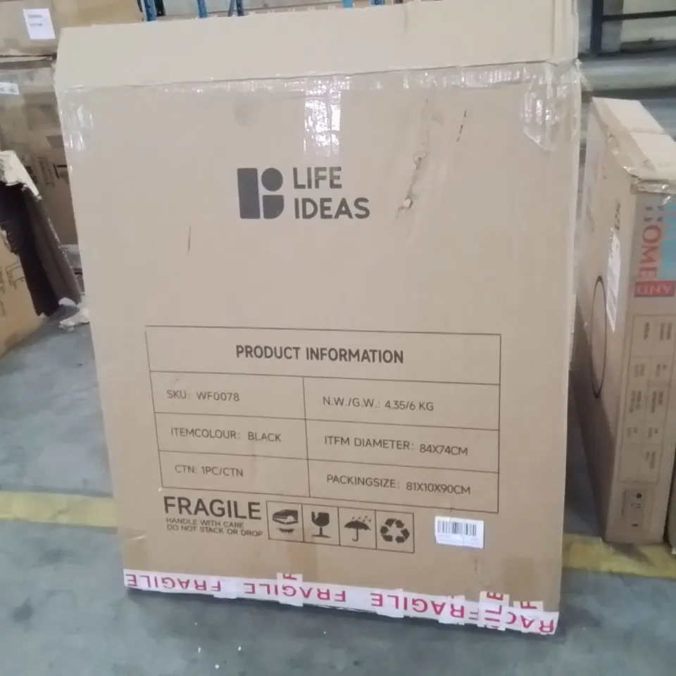LARGE BLACK FRAME SQUARE MIRROR 