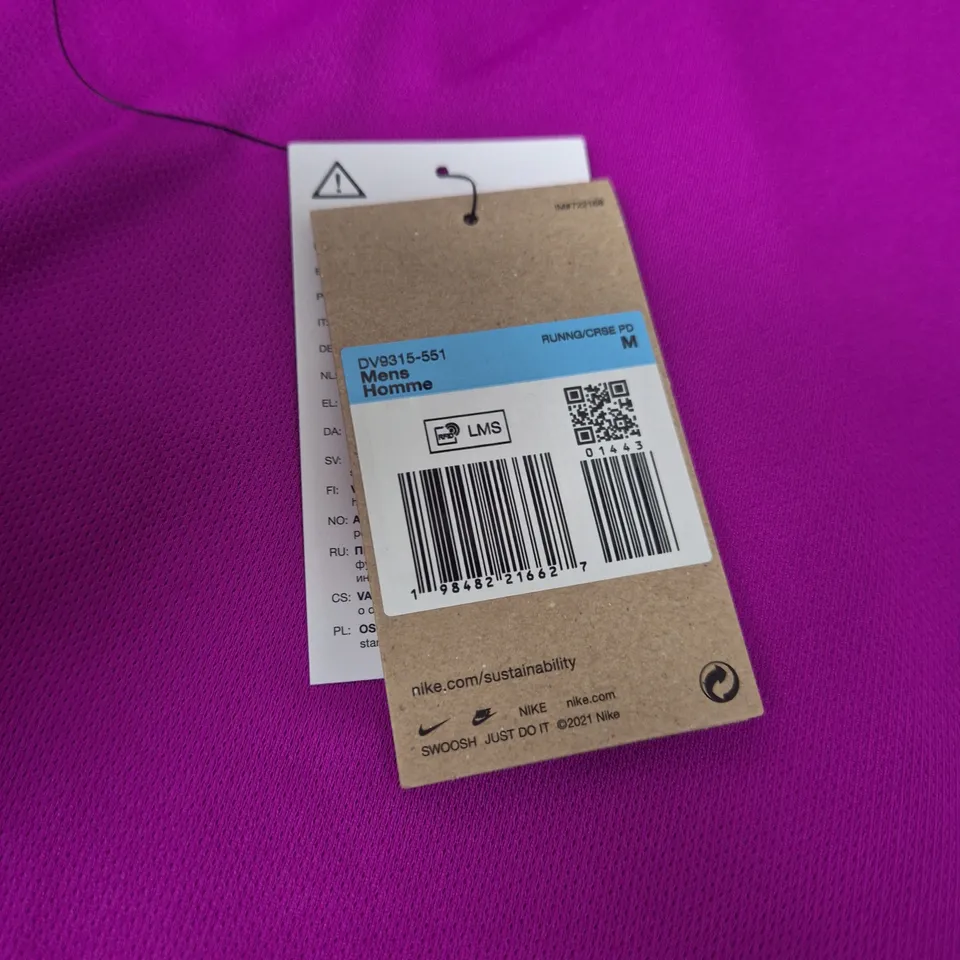 NIKE DRI-FIT MEN'S T-SHIRT – MAGENTA SIZE M