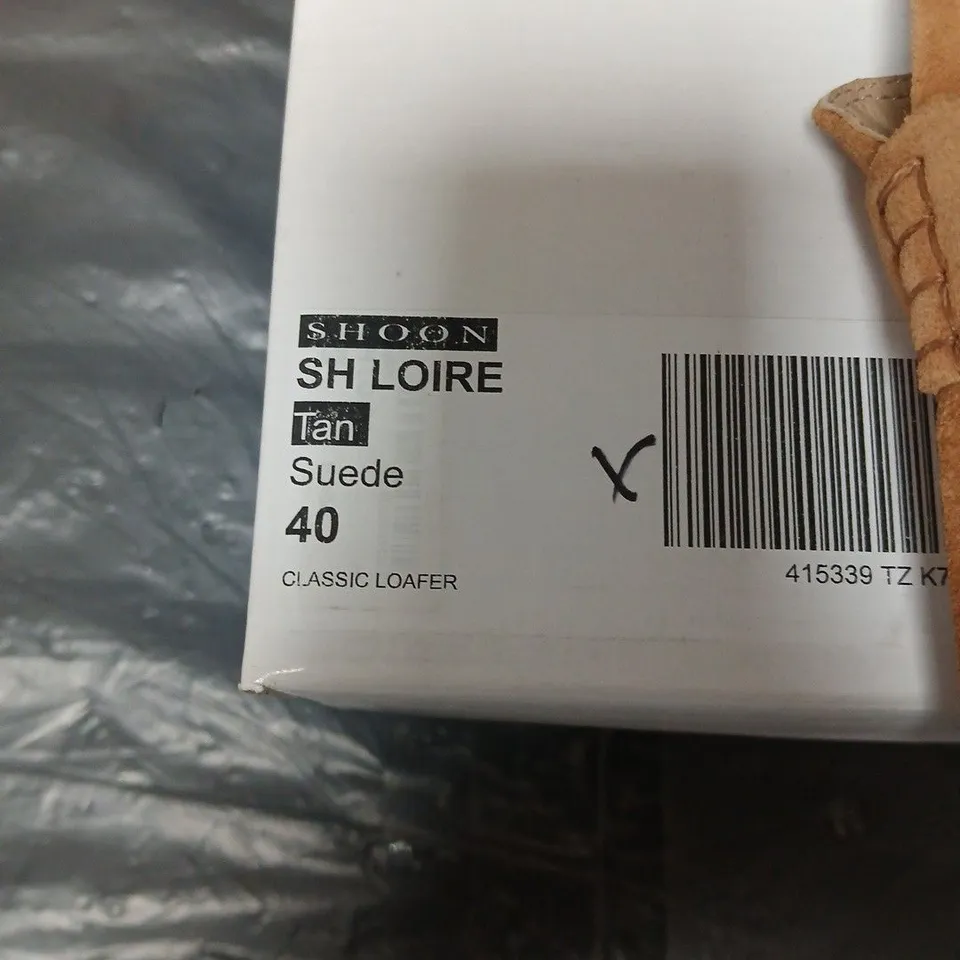 SHOON SH LOIRE TAN SUEDE CLASSIC LOAFERS – SIZE 40
