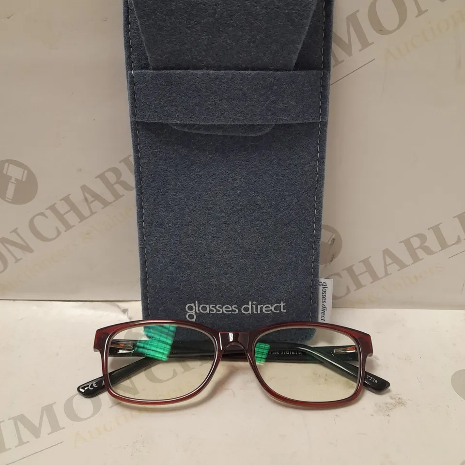 GLASSES DIRECT DEWY BURGUNDY/BLACK GLASSES