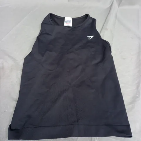 GYMSHARK BLACK STRETCH VEST - SMALL