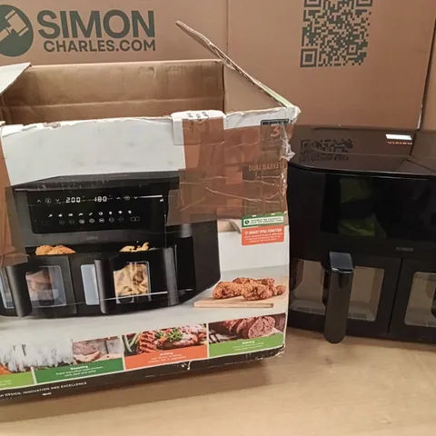 TOWER T17151 VORTX DUAL BASKET 8L AIR FRYER - BLACK