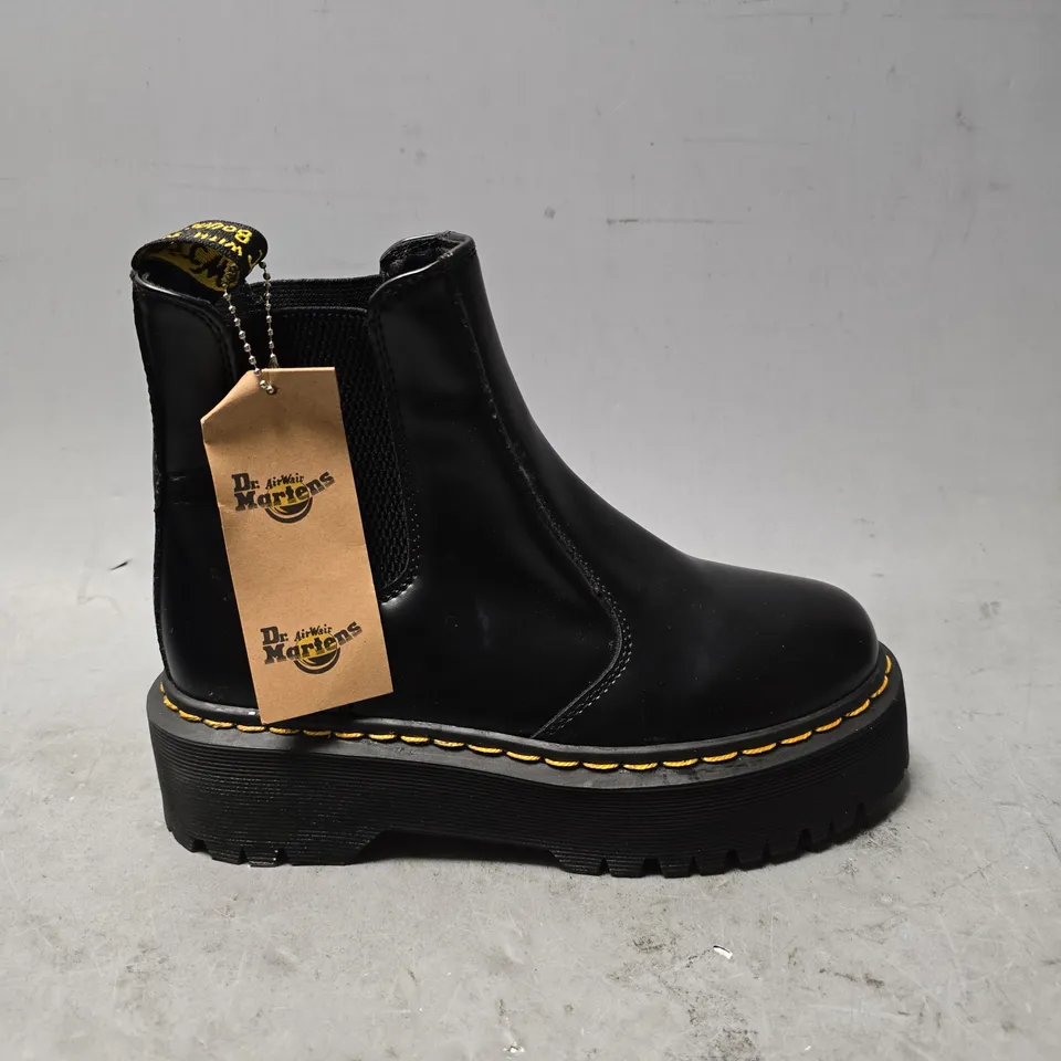 DR MARTENS BLACK SLIP ON BOOTS - SIZE 38 