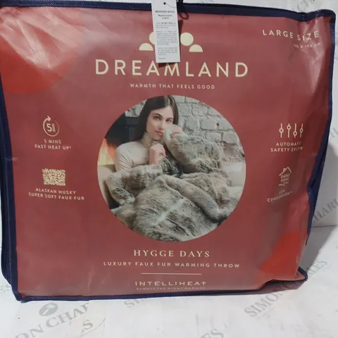 DREAMLAND HYGGE DAYS LUXURY FAUX FUR WARMING THROW