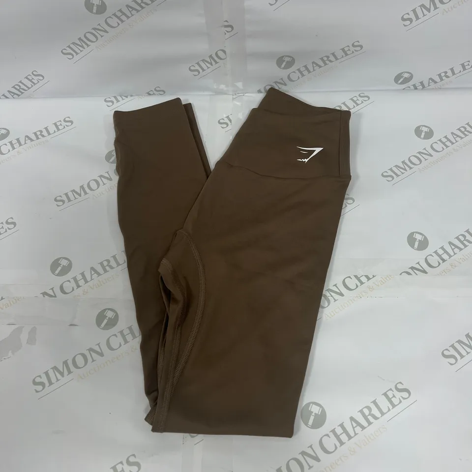 GYMSHARK TRAINING LEGGINGS IN BROWN SIZE SMALL