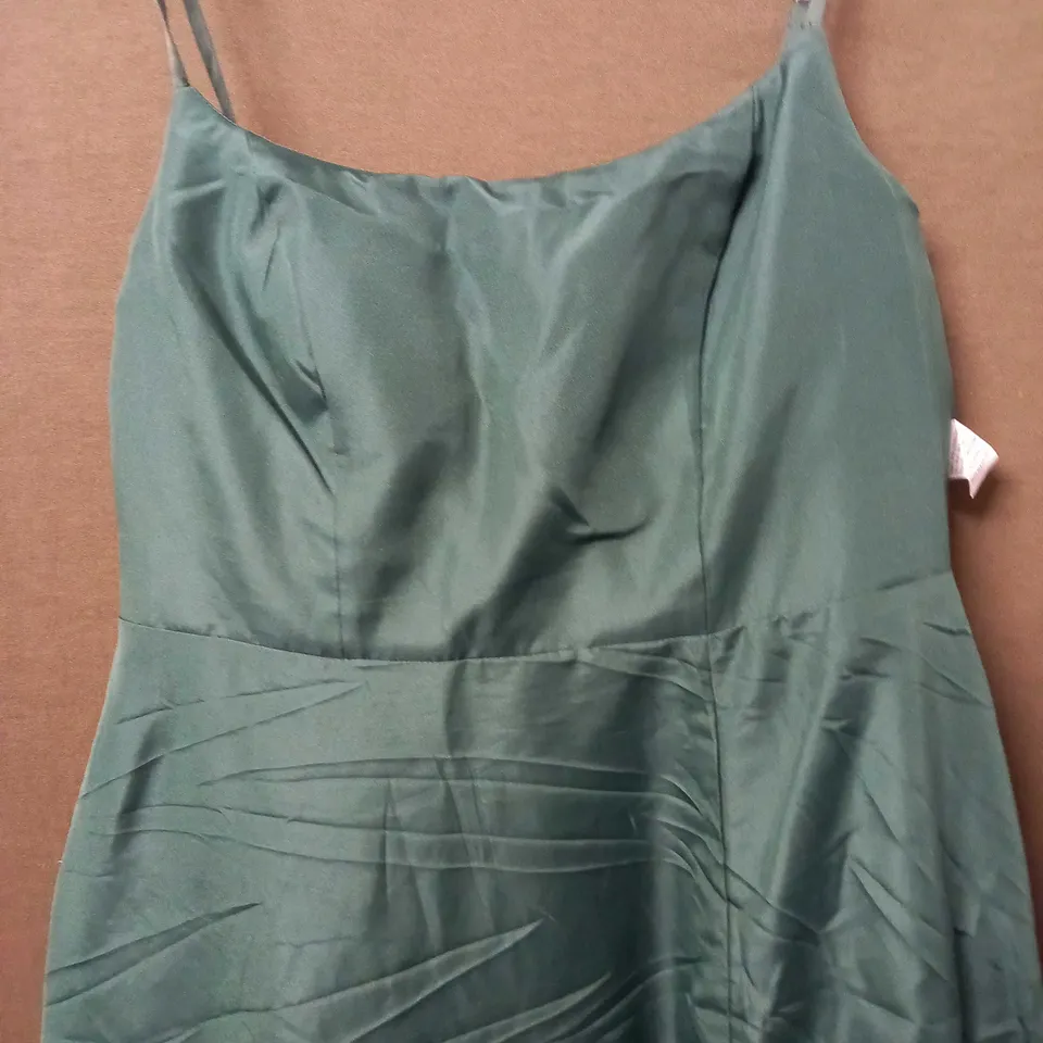 JJ'S HOUSE TWIN STRAP DRESS IN HUNTER GREEN - UK 18