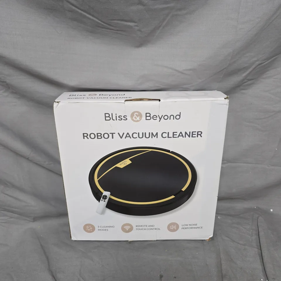 BOXED BLISS & BEYOND ROBOT VACUUM CLEANER
