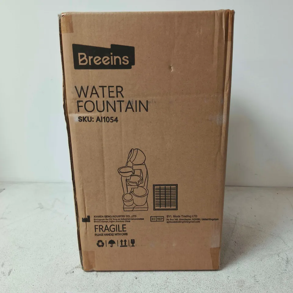 BREEINS WATER FOUNTAIN – 4-TIER SOLAR-POWERED FOUNTAIN (BOXED)