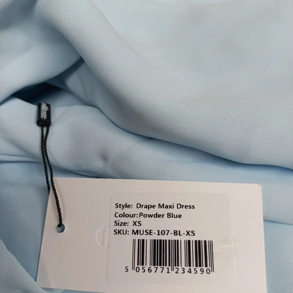 ODDMUSE LONDON DRAPE MAXI DRESS – POWDER BLUE, UK 6 (XS)