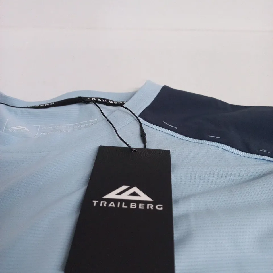 TRAILBERG AW25 TRIATHLON TEE – FROSTED AIR/SKYLAR/STORM BLUE, SIZE M