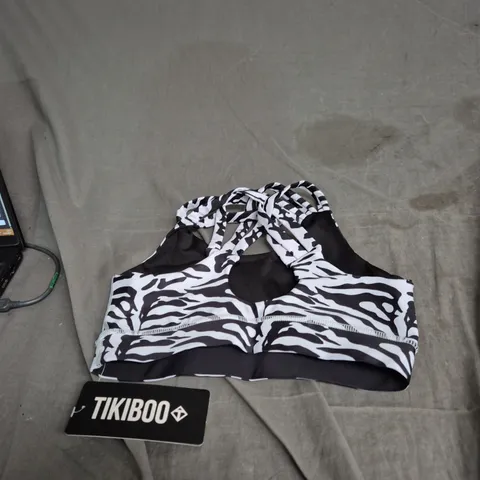 TIKIBOO ZEBRA PRINT BIKINI TOP β WOMEN'S SWIMWEAR SIZE XS