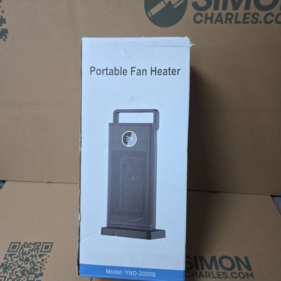 PORTABLE FAN HEATER – MODEL YND-2000S (BOXED)