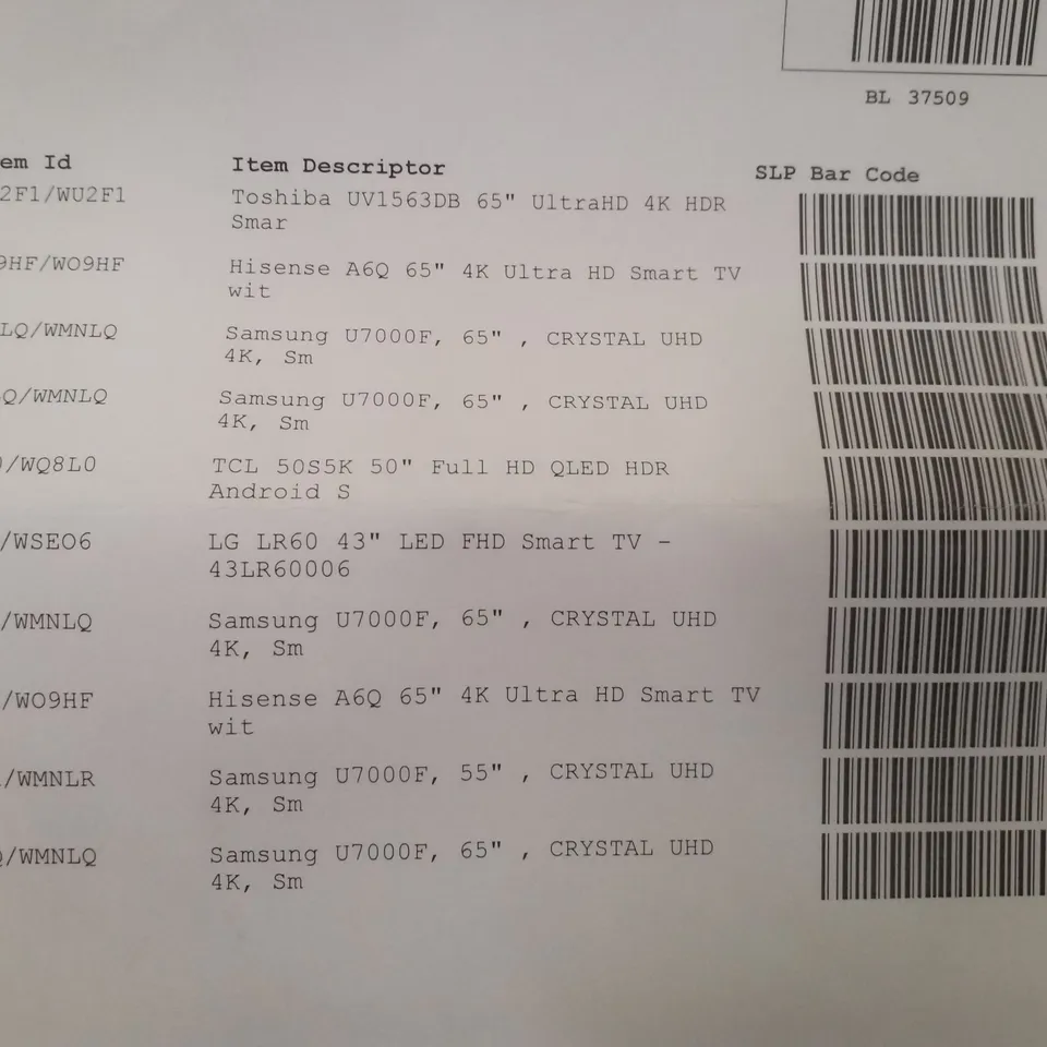 PALLET CONTAINING APPROXIMATELY 10 ASSORTED DAMAGED TVS