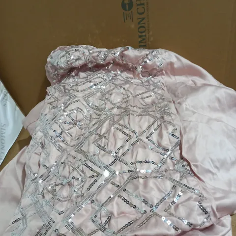 JM BY JULIEN MACDONALD DECO STYLE SEQUIN BEDDING 6 PIECE SET - PINK - KING SIZE
