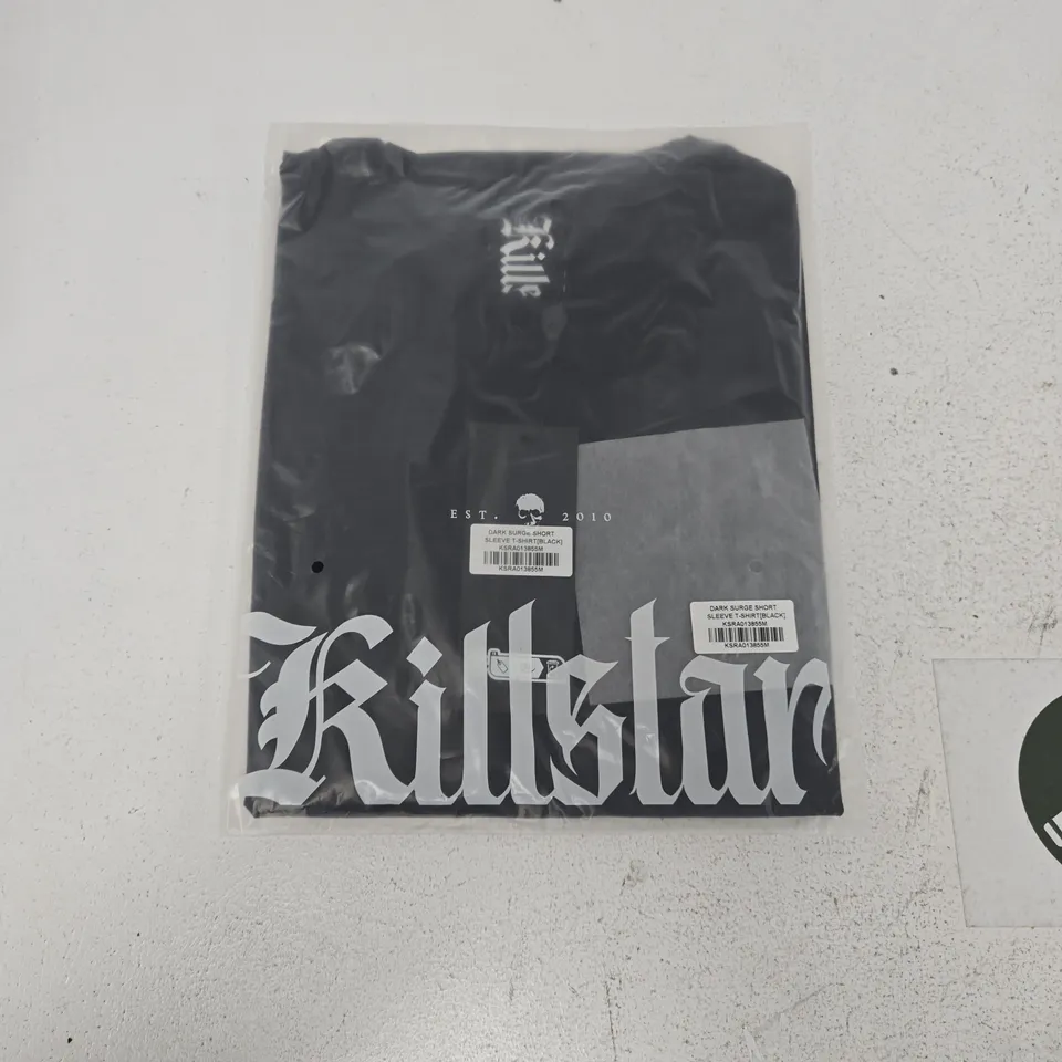 LOT OF APPROXIMATELY 40 BRAND NEW KILLSTAR DARK SURGE SHORT SLEEVE SHIRTS IN BLACK - VARIOUS SIZES