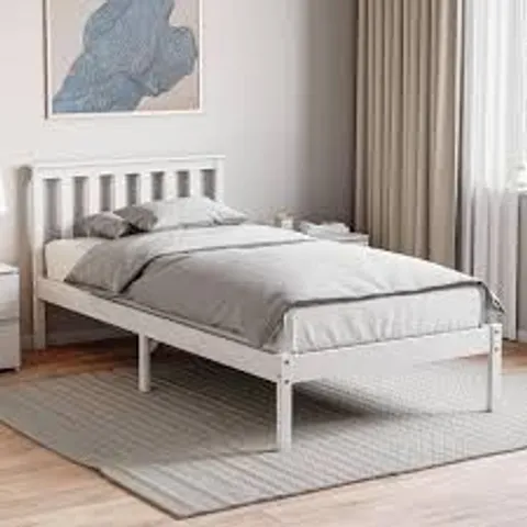BOXED VIDA DESIGNS MILAN BED FRAME - WHITE, SINGLE (1 BOX)
