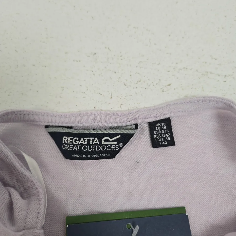 REGATTA GREAT OUTDOORS LILAC FROST WOMEN'S LONG-SLEEVE TOP – UK 10