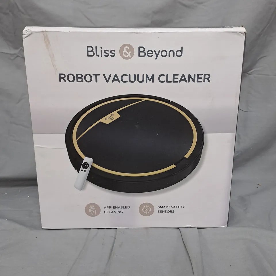 BLISS & BEYOND ROBOT VACUUM CLEANER – BOXED WITH REMOTE AND BRUSHES