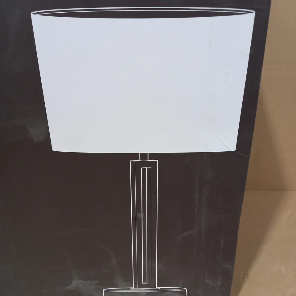 JOHN LEWIS EMMERSON SATIN BRASS FINISH BASE LINEN SHADE TABLE LAMP