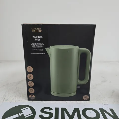 GEORGE HOME FAST BOIL GREEN KETTLE – 1.7 L, 3 KW (BOXED)