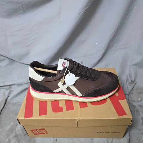 FITFLOP SNEAKERS – BROWN/BLACK WITH WHITE DETAILING (UK SIZE 6.5) 