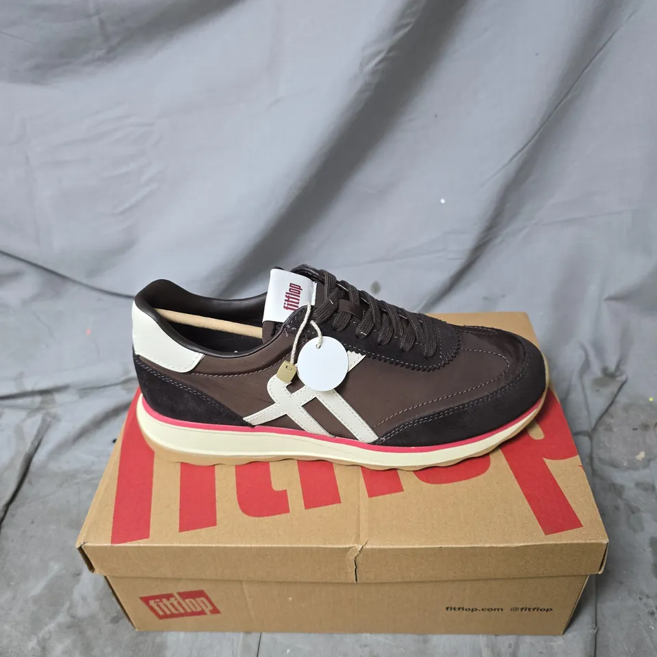 FITFLOP SNEAKERS – BROWN/BLACK WITH WHITE DETAILING (UK SIZE 6.5) 