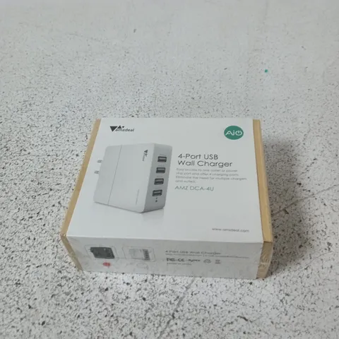 BOX OF APPROXIMATELY 30 X AMZDEAL 4-PORT USB WALL CHARGER
