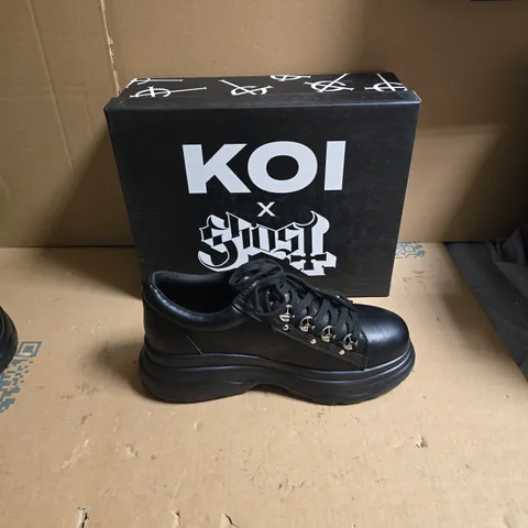 KOI GHOST ZENITH CRUCIFIX CHUNKY TRAINERS - BLACK - UK SIZE 10