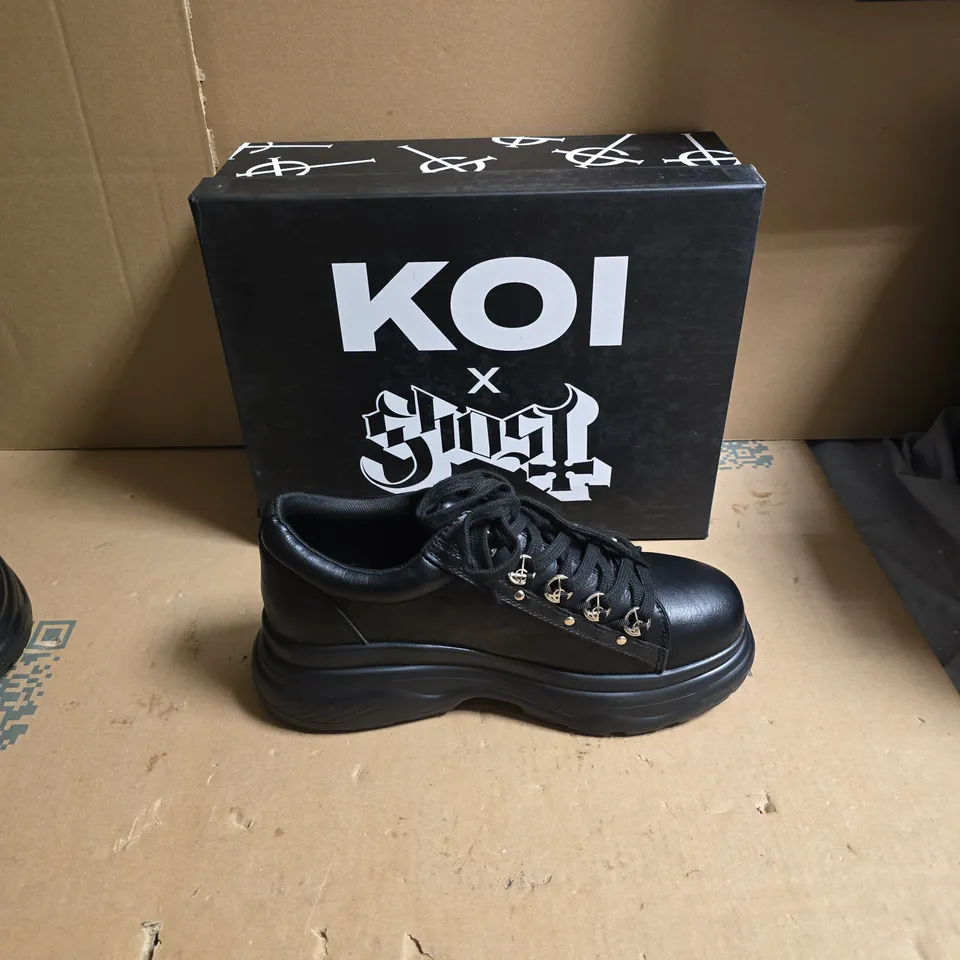 KOI GHOST ZENITH CRUCIFIX CHUNKY TRAINERS - BLACK - UK SIZE 10 